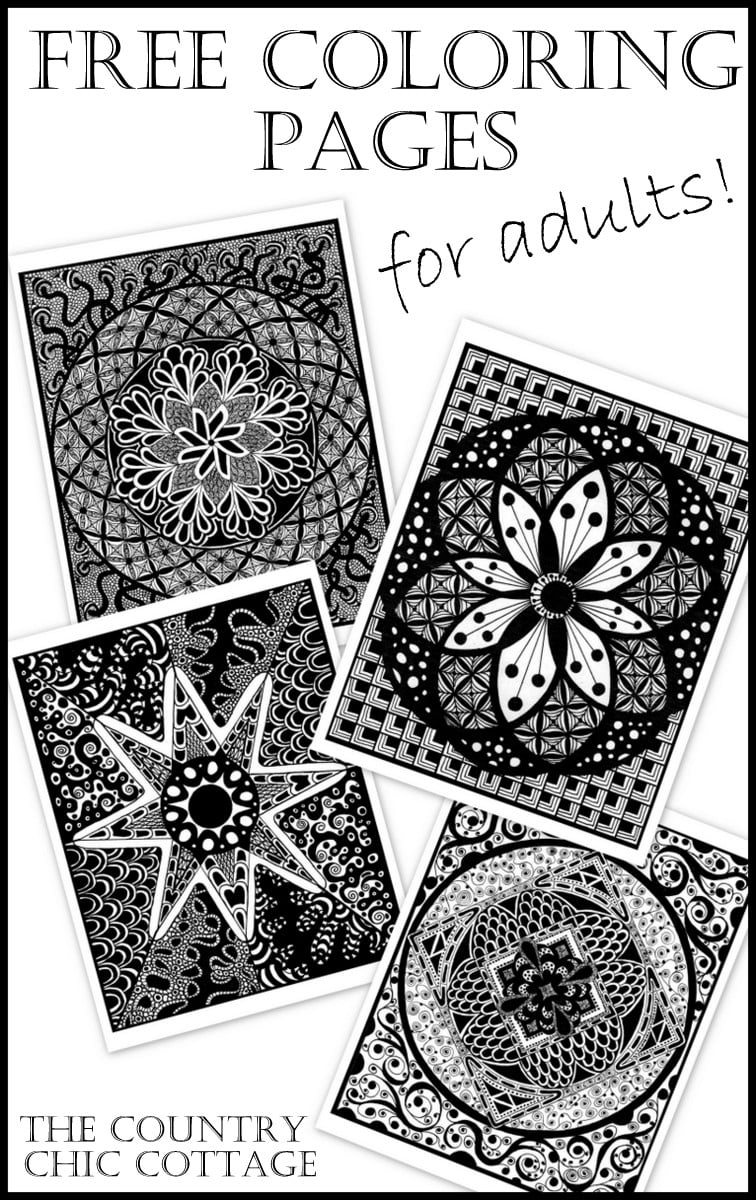 Free Coloring Pages for Adults - The Country Chic Cottage