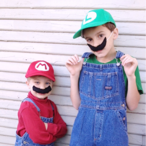 DIY Mario and Luigi Costumes for Kids by Maker Mama