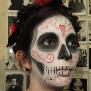 Dia de la Muertos Skull Makeup by Crafty Lady Abby