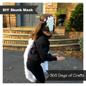 Halloween Mask a Skunk with Oly-fun by 365 Days of Crafts