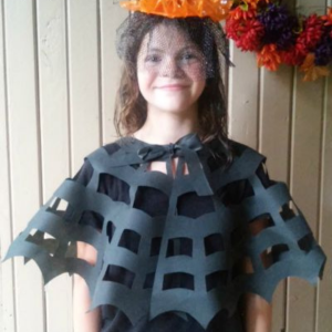 No-Sew OlyFun Spider Web Capelet Halloween Costume by Fairfeld World