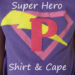 Super Hero Shirt and Cape by Pieces of Polly