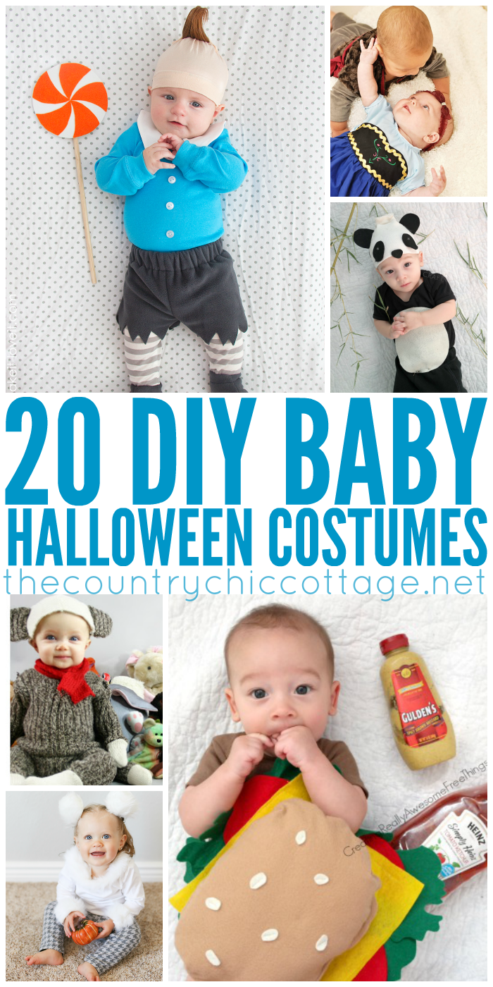 These adorable and easy diy baby costumes are perfect for baby's first Halloween!