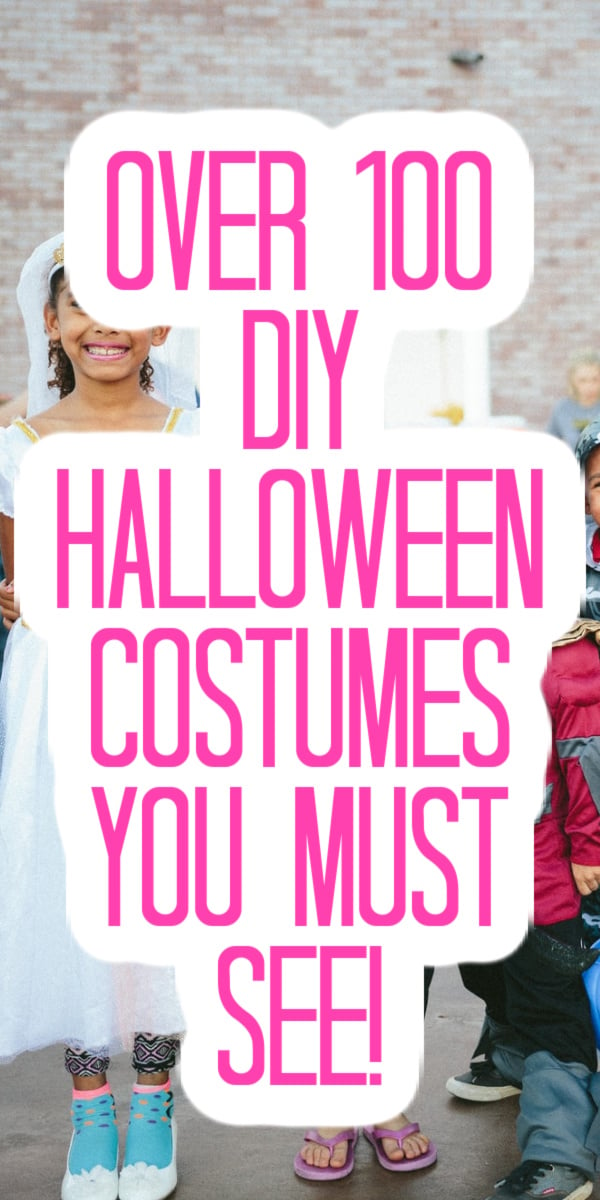 You will find ideas for every member of your family on our list of over 100 DIY Halloween costumes! #halloween #costumes #diy