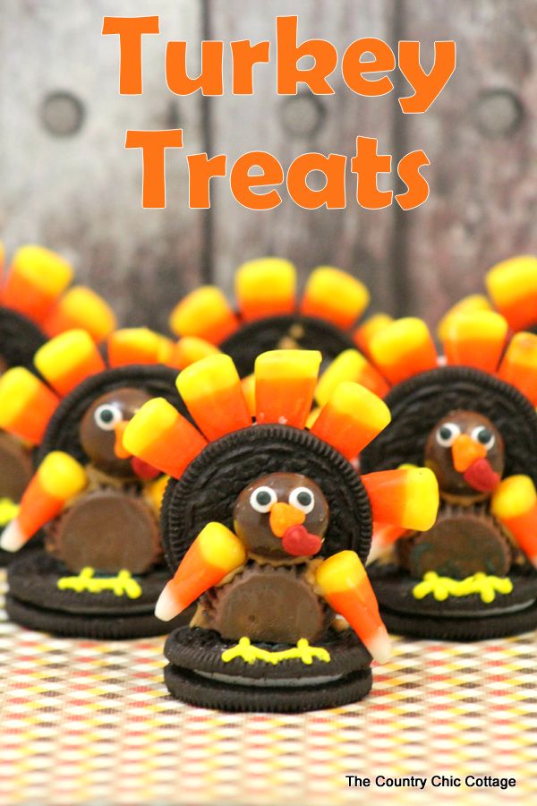 These turkey treats are so easy to make! Try then in the fall for Thanksgiving!