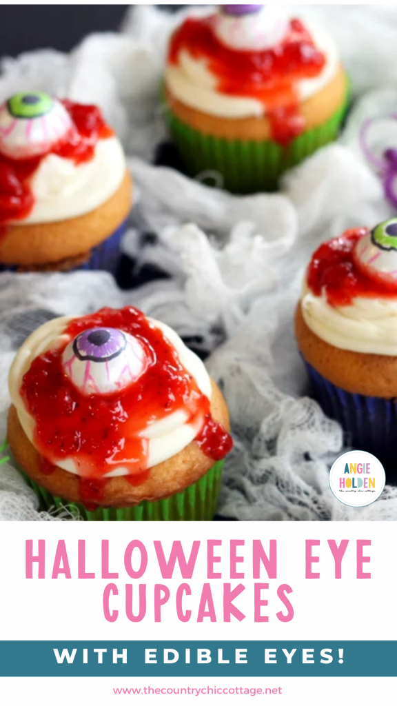 Halloween eye cupcakes with edible eyes