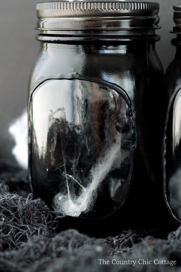 Haunted house mason jars -- a fun craft for your Halloween decorations!