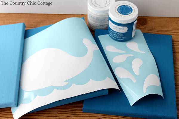 Make your own whale canvas art in just minutes with this craft tutorial!