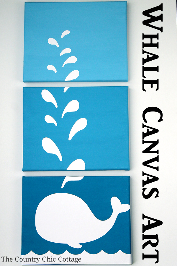 Make your own whale canvas art in just minutes with this craft tutorial!