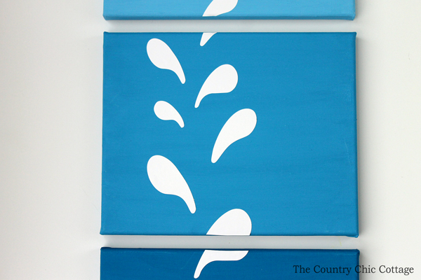 Cut vinyl on painted canvases