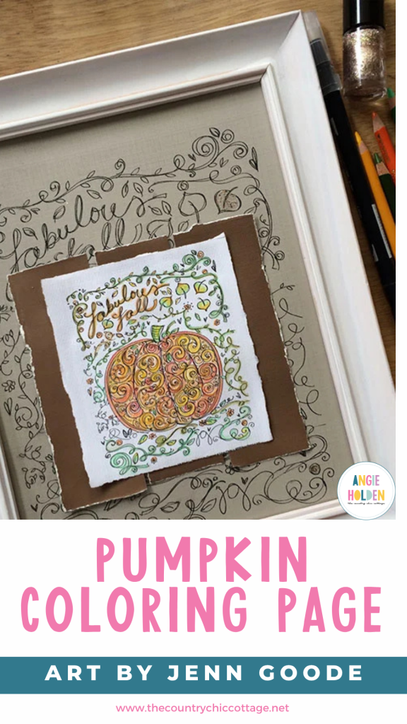 pumpkin coloring page by Jenn Goode
