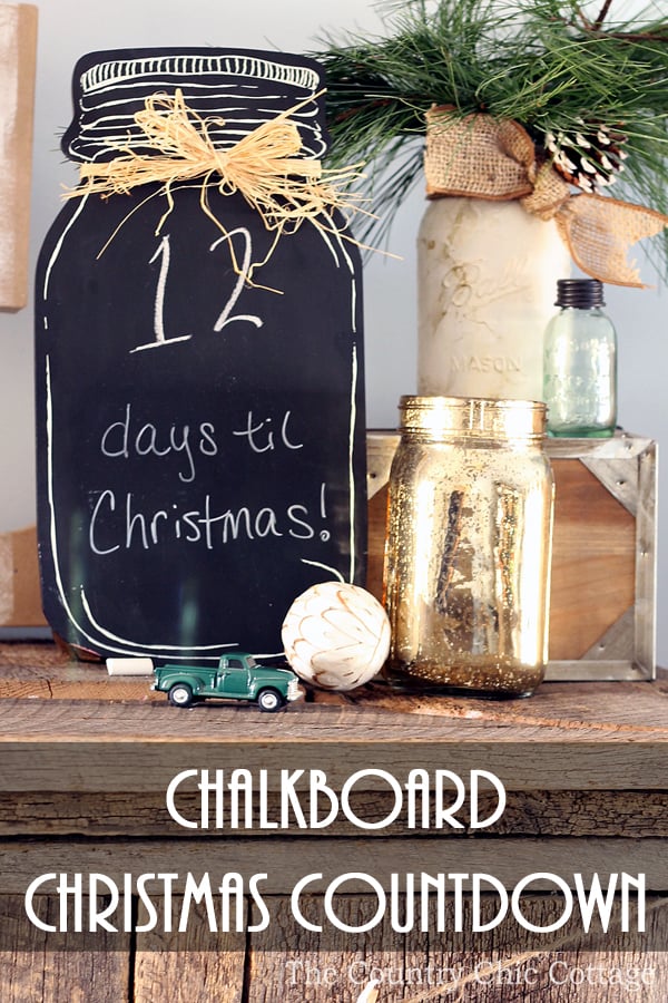 Chalkboard Christmas Countdown Calendar