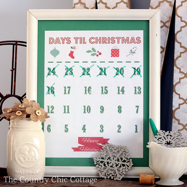 Print this free DIY advent calendar and countdown the days until Christmas! 