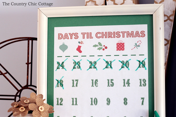 Print this free countdown calendar and countdown the days until Christmas! 