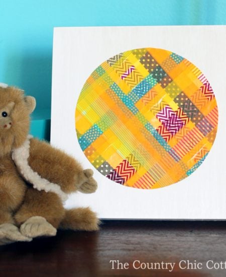 Make this washi tape art with your kids! A simple technique to layer washi tape and cut into any shape!