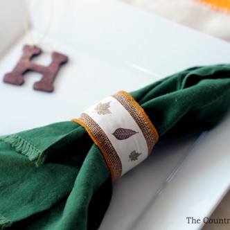 Thanksgiving napkin ring ideas -- five ideas for Thanksgiving or your fall dinner party.