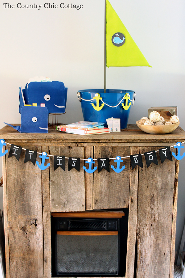nautical baby shower decorations