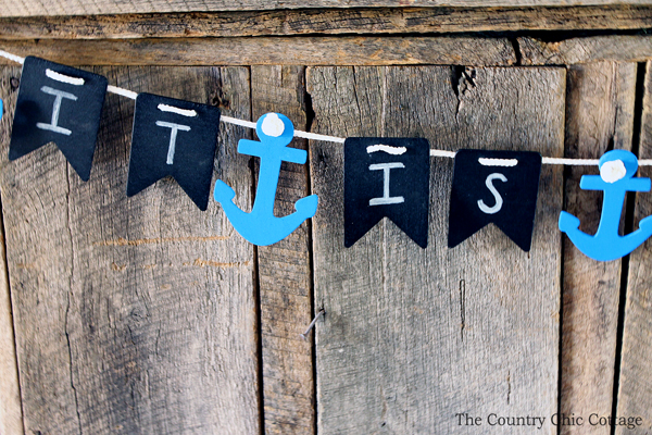 easy nautical baby shower banner