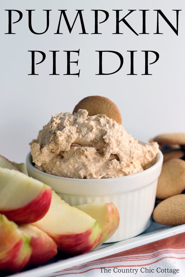 Make this pumpkin pie dip recipe for fruit, cookies, crackers, and more! A great way to celebrate fall!
