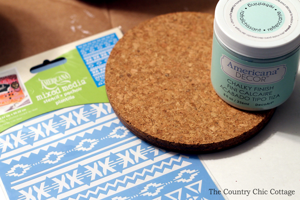 Make these easy stenciled trivets to give as gifts any time of the year!