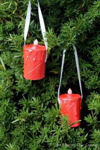 faux candle ornament