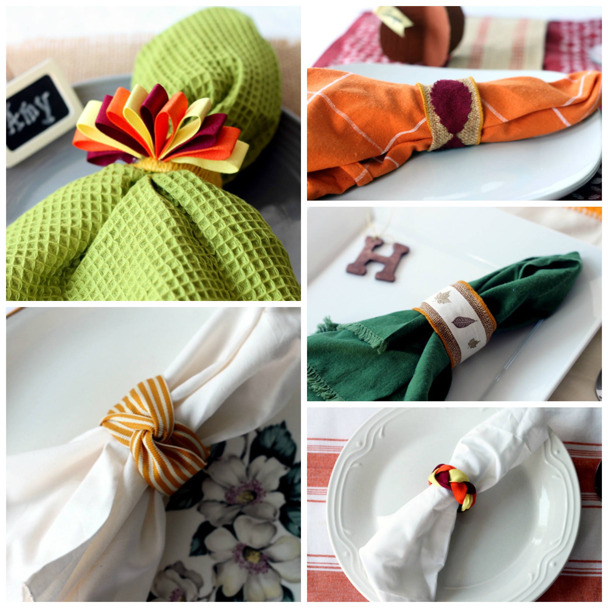 DIY Napkin Ring Ideas - How to Make Thanksgiving Napkin Rings