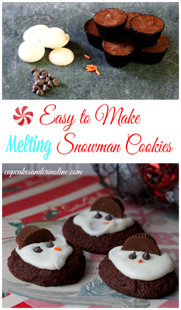 Easy to make melting snowman cookies