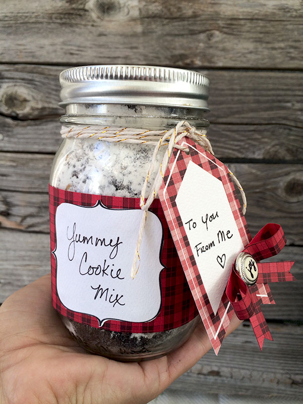 Pretty Plaid Mason Jar Gift