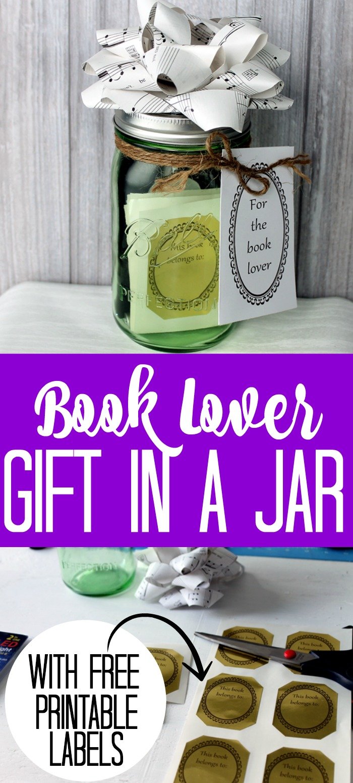 graphic for book lover gift in a jar