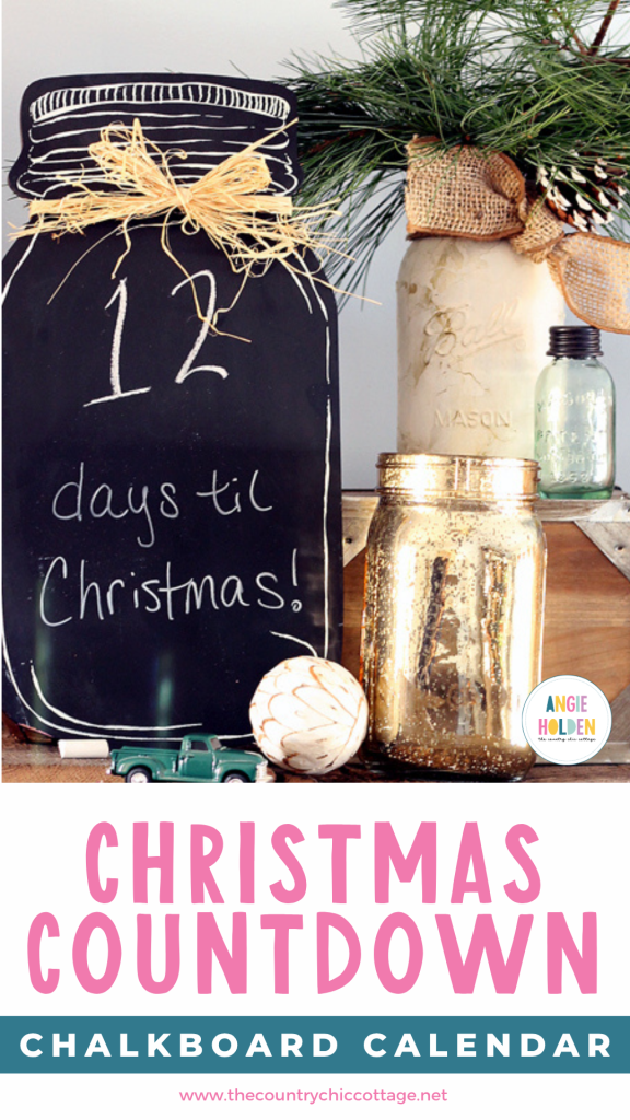 chalkboard Christmas countdown calendar