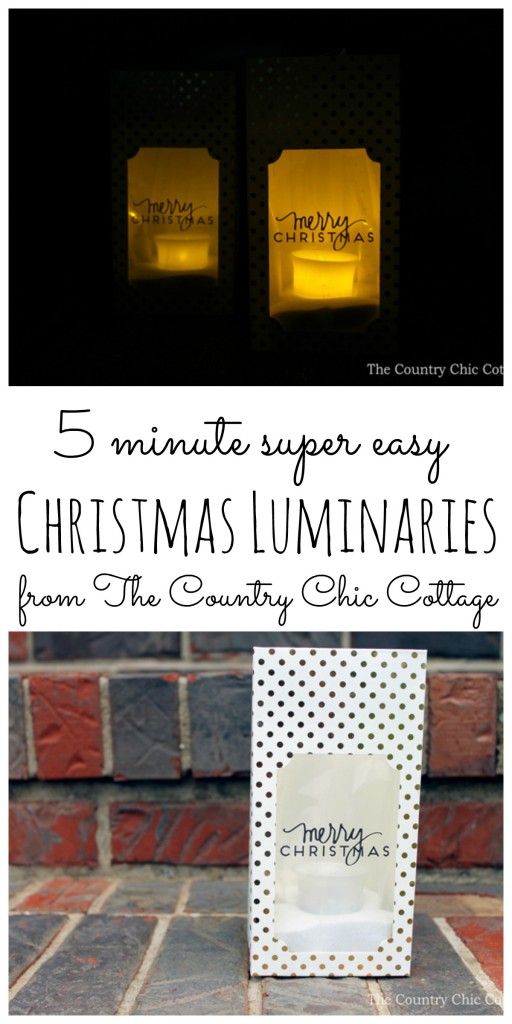 Simple Christmas Luminaries Angie Holden The Country Chic Cottage