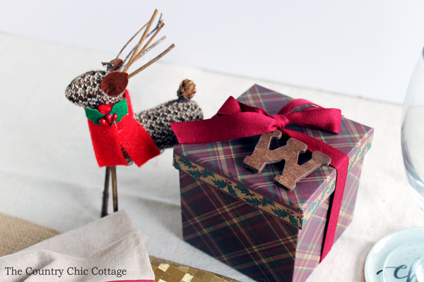 A gorgeous Christmas place setting for your holiday meal. Get everything you need with one stop at the store!