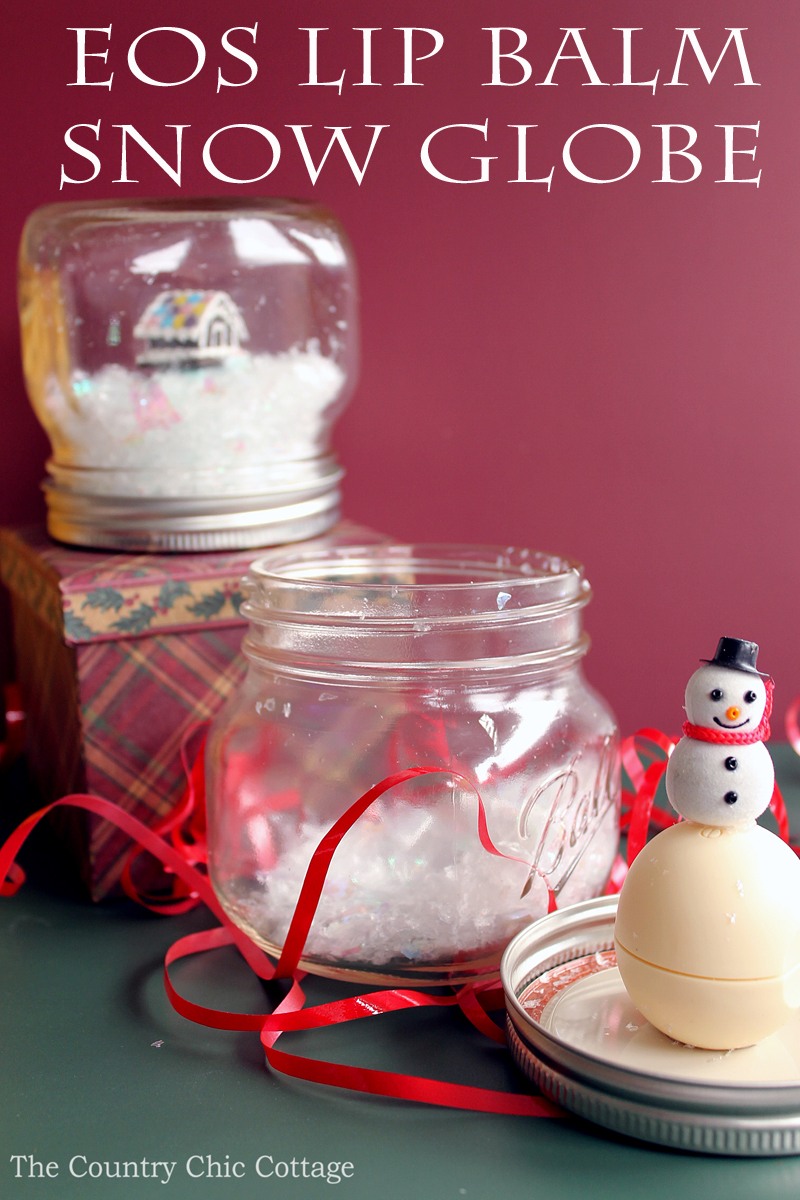 Christmas EOS lip balm snow globe pin image