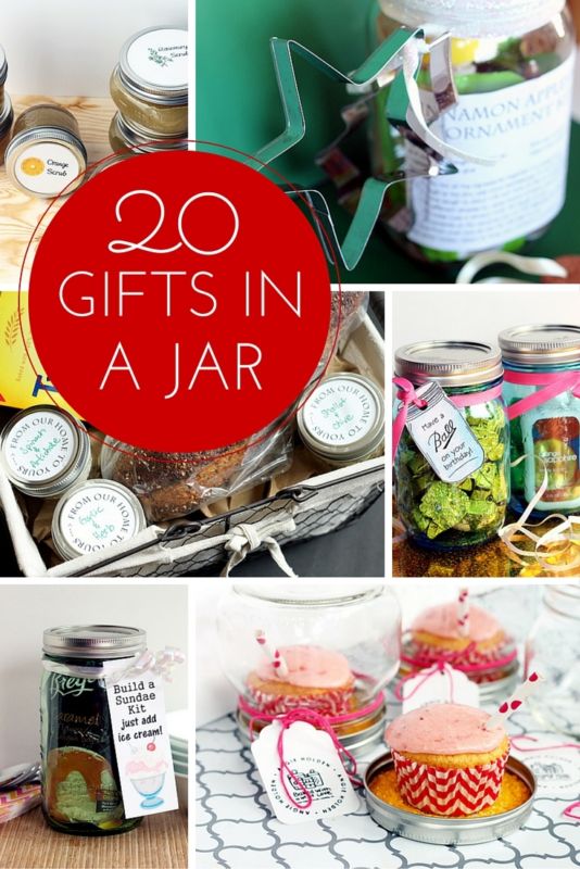 20 gifts in a jar for Christmas