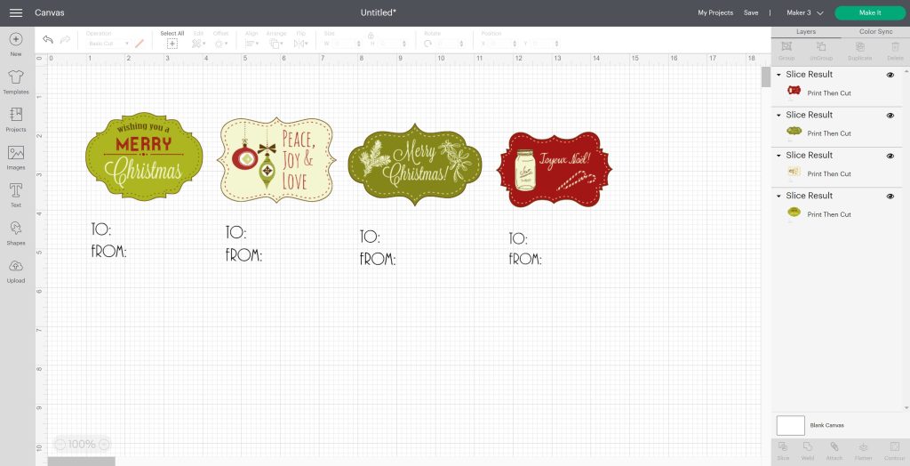 how to make cricut gift tags