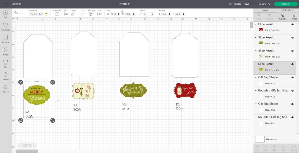 how to make gift tags on a cricut