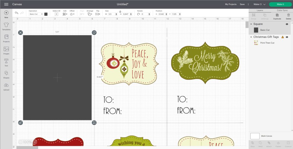 how to make gift tags with a cricut