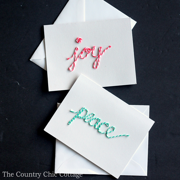 DIY Christmas cards with words