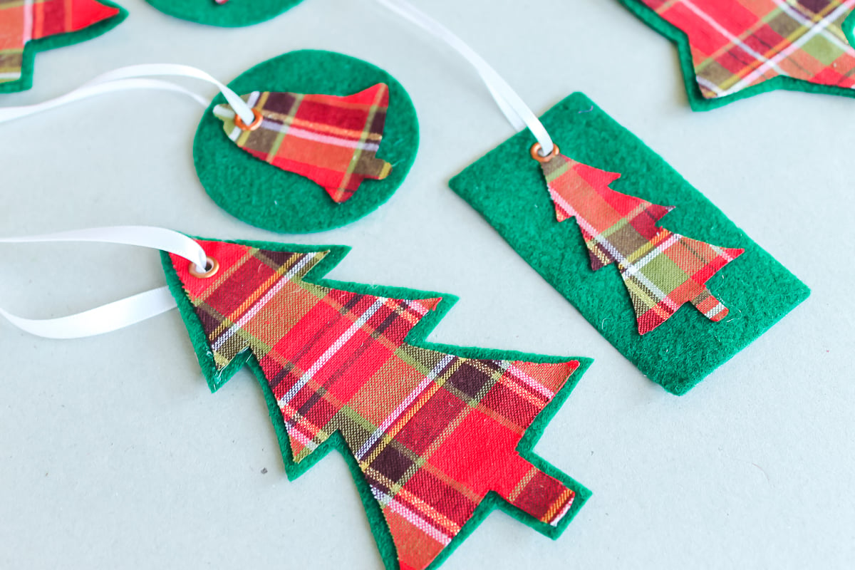 plaid ornaments