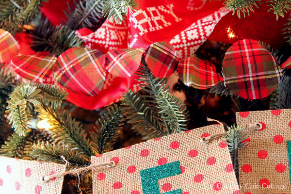 burlap christmas banner