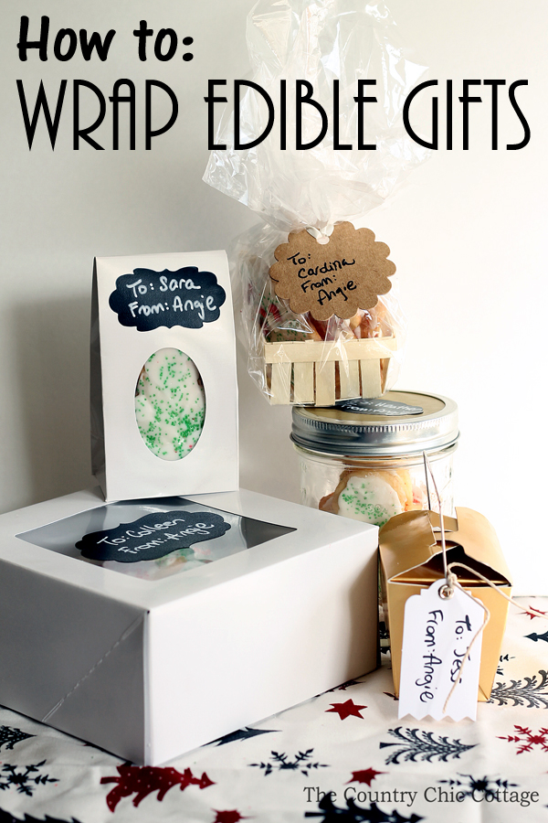 How to wrap edible gifts pin image