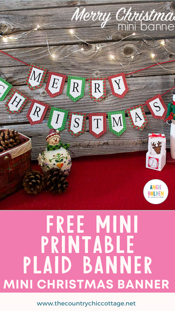 plaid mini christmas banner