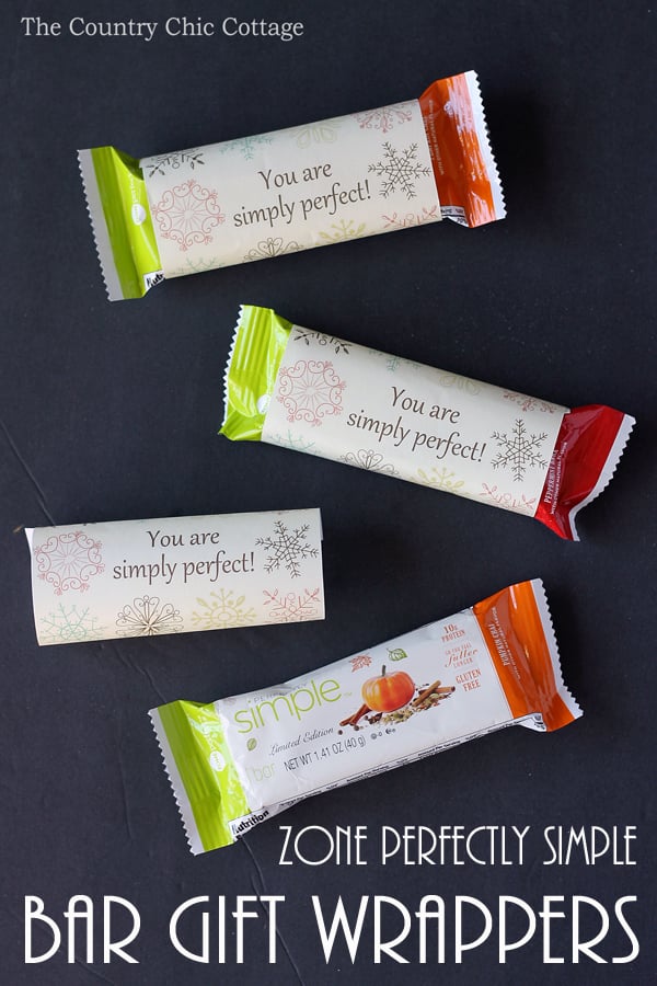 Print these bar gift wrappers for free and wrap a bar for a holiday gift idea! These are perfect for teachers, coaches, mail men, neighbors and so much more! Tell the they are simply perfect!