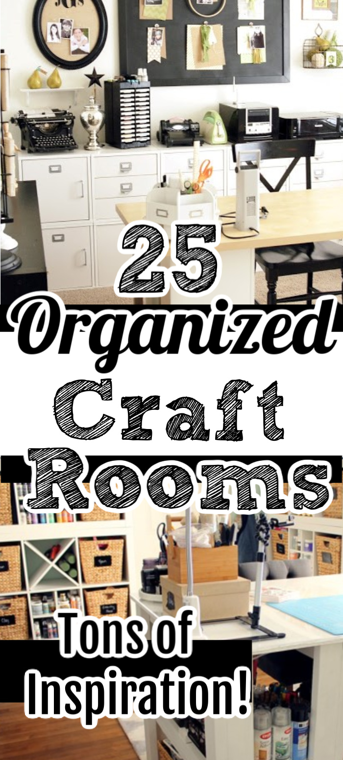 25+ Organized Craft Rooms - Angie Holden The Country Chic Cottage