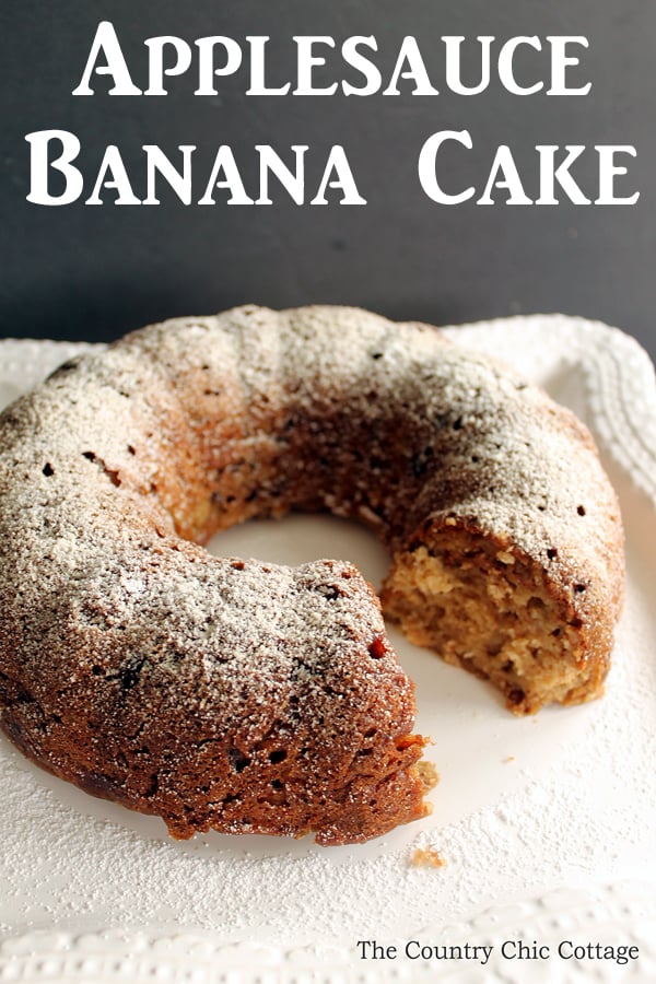 Make this applesauce banana cake for a healthy dessert alternative!