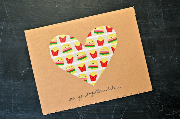 Quick and easy Valentine's Day craft ideas - simple valentine's card.