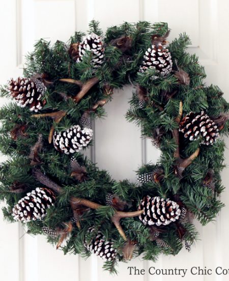 This DIY antler wreath is perfect for your home this winter! Grab your supplies and make this rustic addition to your home today!