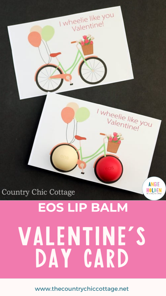 EOS lip balm Valentine's day card