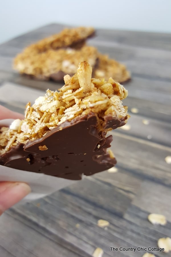 chocolate dipped granola bars