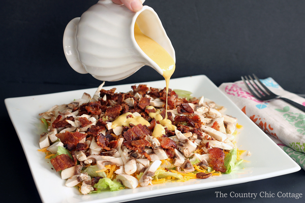 Make this mushroom bacon salad recipe for a hearty lunch or meal any time of the day! A fun healthy way to eat!